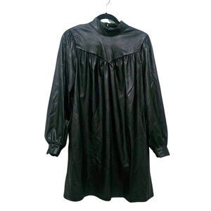 Who What Wear Black Faux Leather Dress – Size Small 🖤